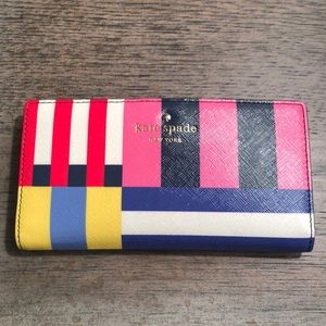 Kate Spade Flags Stripe Stacy Wallet